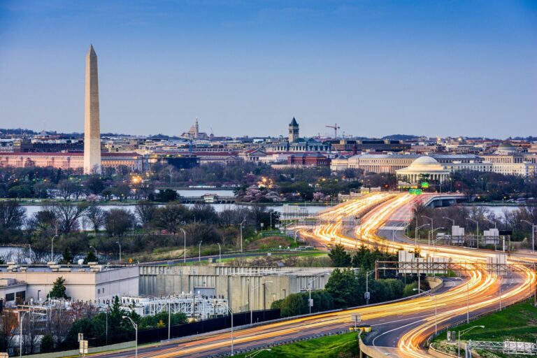 Washington, D.C. skyline with the Washington Monument and Jefferson Memorial, home to most U.S. intelligence agencies