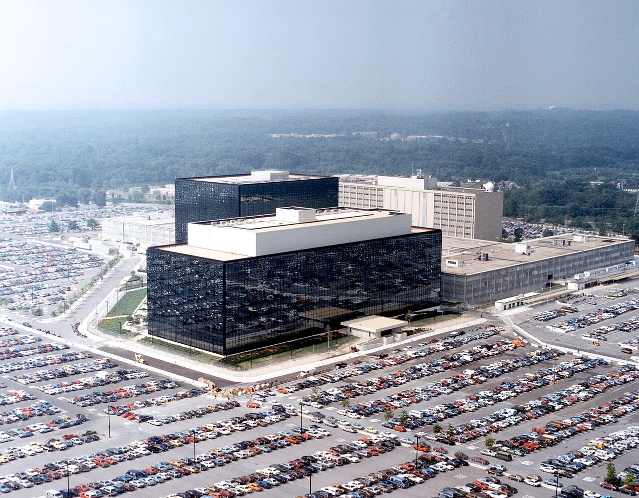 NSA headquarters at Fort Meade, Maryland, center of American signals intelligence