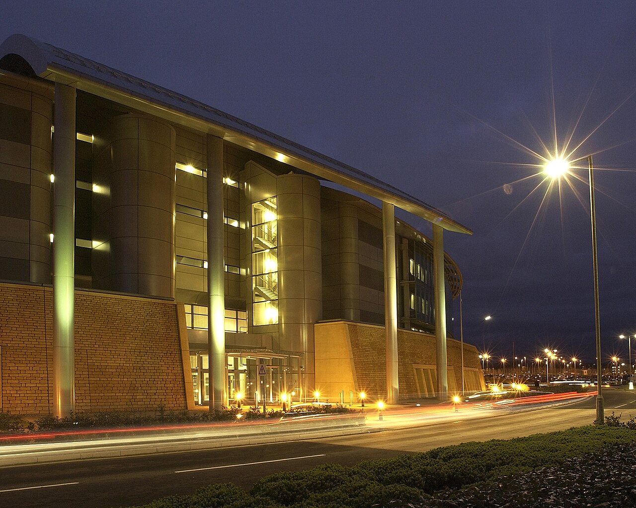 The GCHQ “Doughnut” building in Cheltenham, home of British signals intelligence
