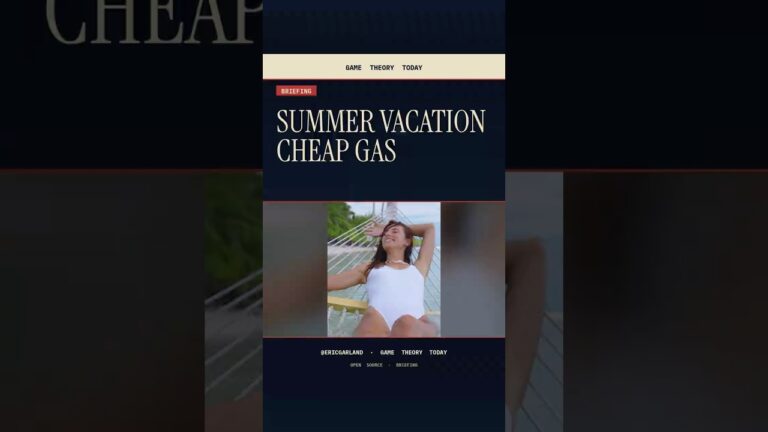 Cheap Gas Is Coming — Despite the War in the Strait of Hormuz — Game Theory Today short by Eric Garland