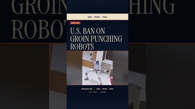 U S Ban on Groin Punching Robots HD 1080p — Game Theory Today short by Eric Garland