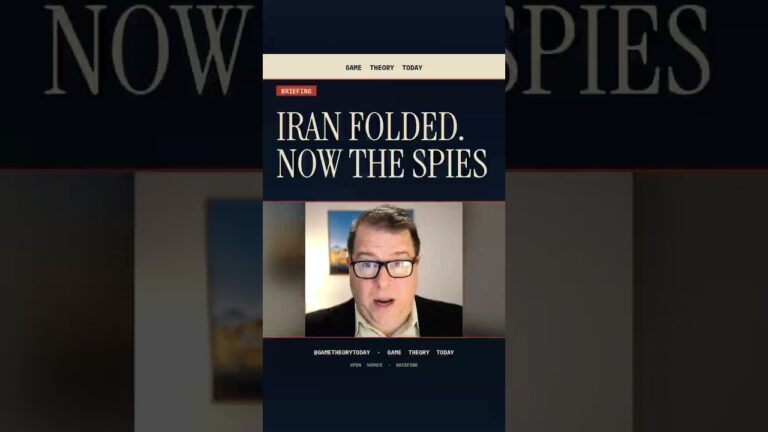 Iran Folded — Now Its Spies Have to Get a Real Job — Game Theory Today short by Eric Garland