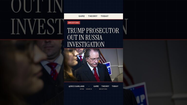 Trump Prosecutor Out in Russia Investigation — Game Theory Today short by Eric Garland