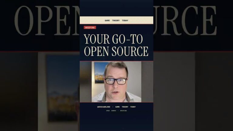 The Best Free Intelligence Source Almost Nobody Uses — Game Theory Today short by Eric Garland