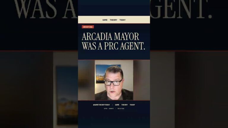 Democratic California Mayor Admits to Spying for China — Game Theory Today short by Eric Garland