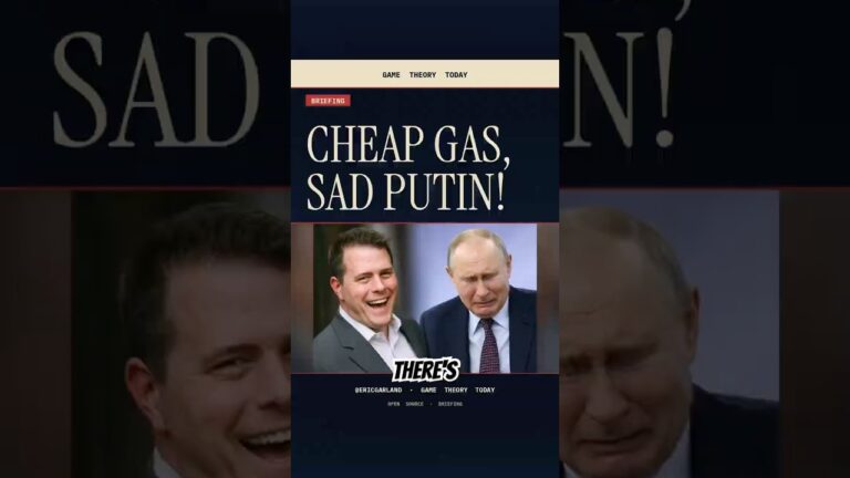 Cheap Gas, Sad Putin — the First War That Lowered Gas Prices — Game Theory Today short by Eric Garland