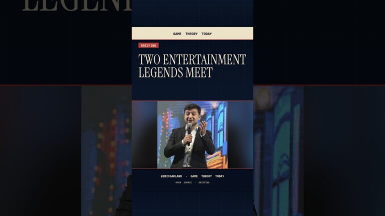 Two Entertainment Legends Meet at the White House — Game Theory Today short by Eric Garland