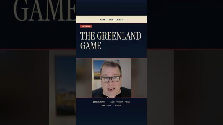 The Greenland Game: Why a Superpower Is Fighting Over a Town the Size of Burlington — Game Theory Today short by Eric Garland