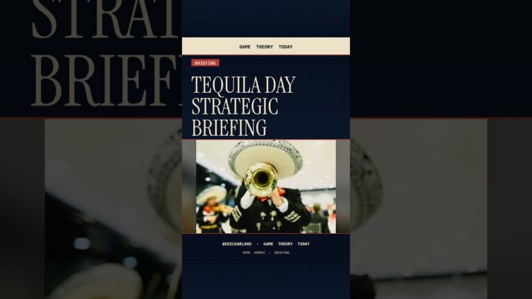 TEQUILA DAY STRATEGIC BRIEFING — Game Theory Today short by Eric Garland
