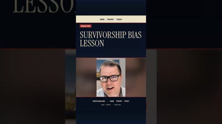 Survivorship Bias Lesson - How Only Studying the Winners Can Mess Up Your Foresight — Game Theory Today short by Eric Garland