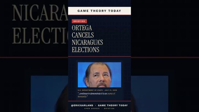 Ortega Cancels Nicaragua's Elections — Game Theory Today short by Eric Garland