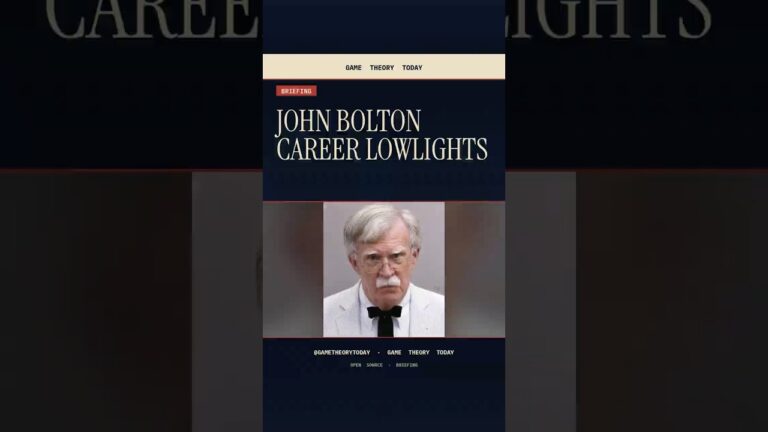John Bolton Career Lowlights — Game Theory Today short by Eric Garland