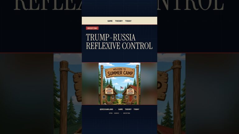 Trump-Russia Reflexive Control — Game Theory Today short by Eric Garland