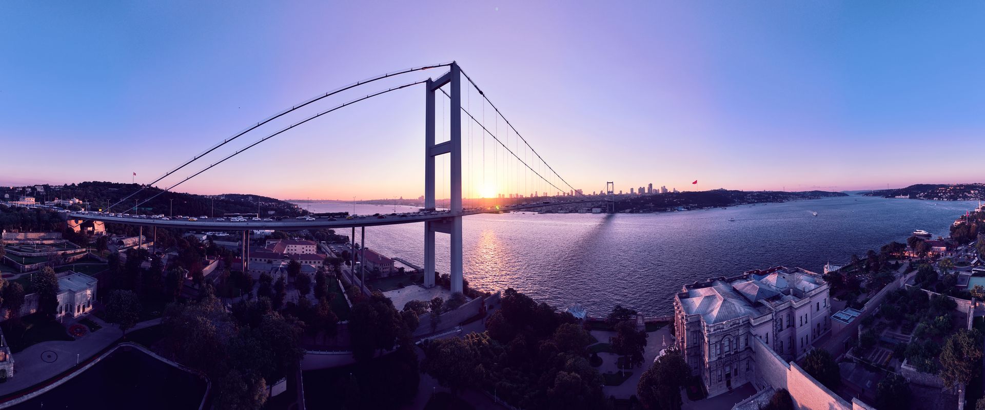 The Bosphorus Bridge in Istanbul at sunrise, at the crossroads that shaped Turkish intelligence